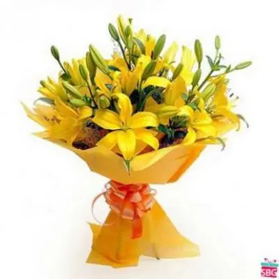 Yellow Lilies Bouquet