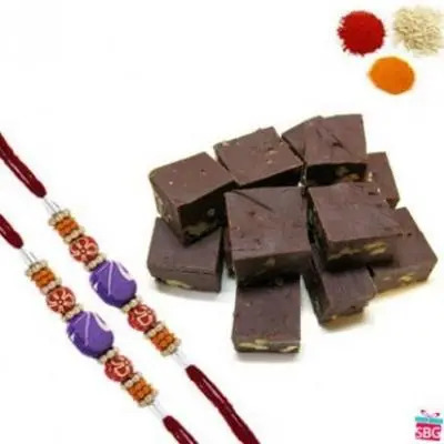 Chocolate Burfi With Rakhi