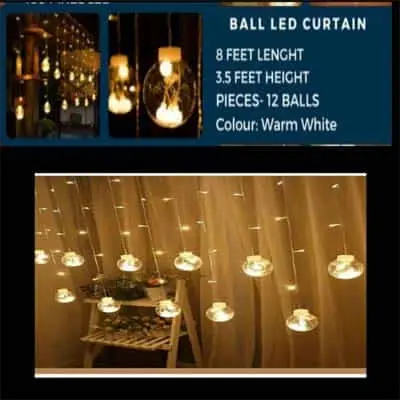 BALL CURTAIN LED 12 BALLS 