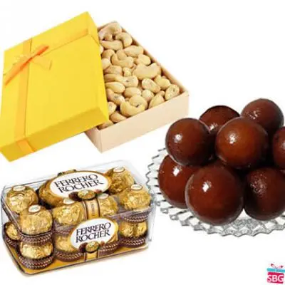 Cashew, Ferrero Rocher & Gulab Jamun