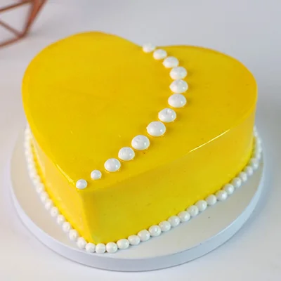Yellow Cake Heart