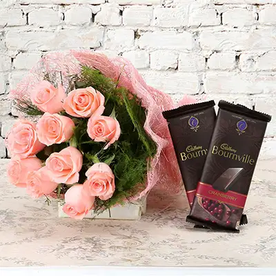 Pink Roses With Bournville