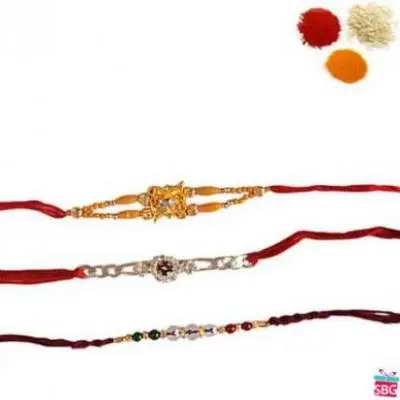 3 Fancy Rakhi Set