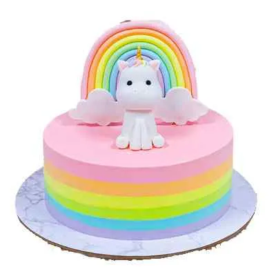 Rainbow Unicorn Birthday Cake