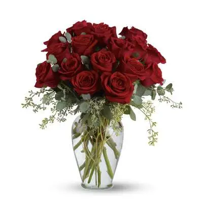 Red Roses Vase