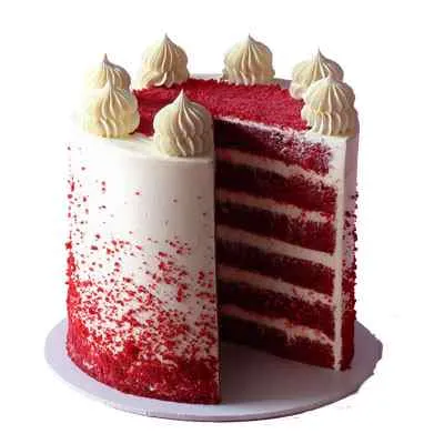 Beautifully Decorated Red Velvet Cake