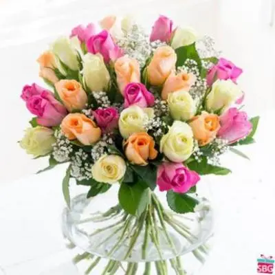 Mix Roses Bouquet 50 Flowers