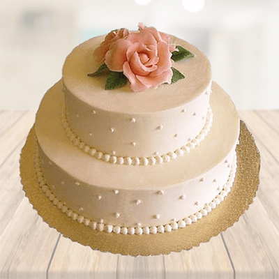 2 Tier Vanilla Cake