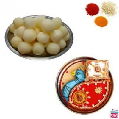 Rakhi Thali With Rasgulla