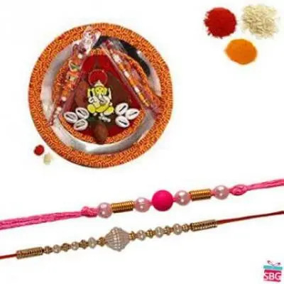 Rakhi Thali With 2 Free Rakhi