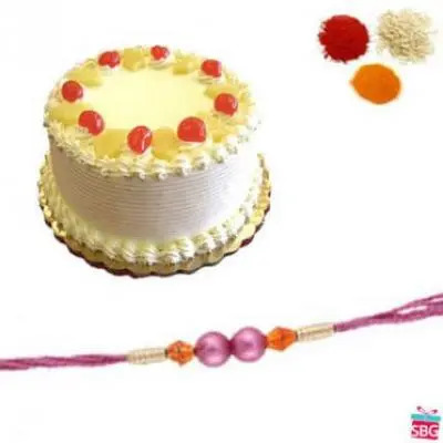 Pineapple Cake With Rakhi