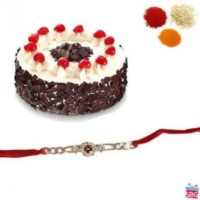 Black Forest Cake With Rakhi