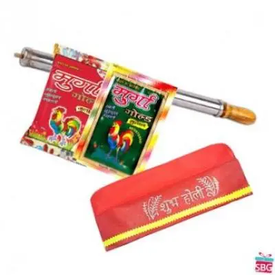 Pichkari, Gulal With Topi