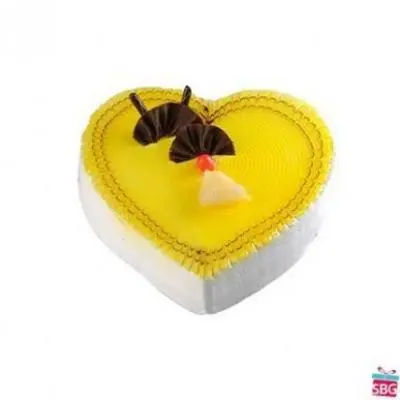 Heart Shape Pineapple Cake