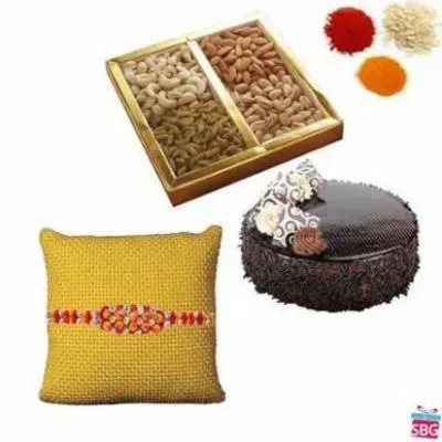 Dry Fruits, Cake With Rakhi