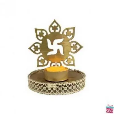 Swastik Shadow Diya