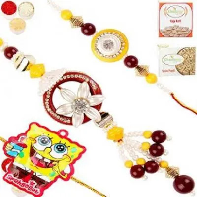 Sweets and 3 Rakhi Combo Set