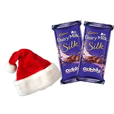 Chrismas Chocolates With Santa Cap