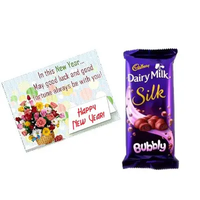 New Year Greeting With Chocolates