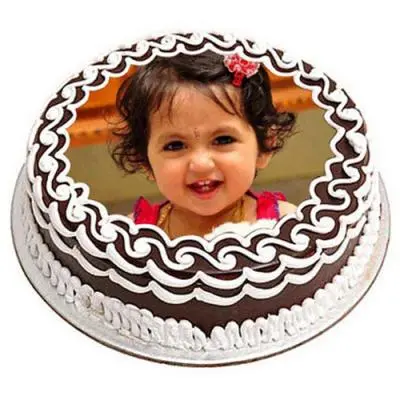 Chocolate Photo Cake Round