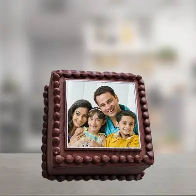 Chocolate Truffle Photo Cake Square