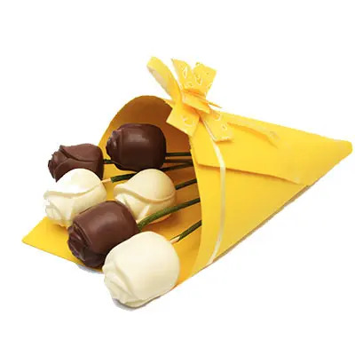 Milk and White Chocolate Roses Pack of 6
