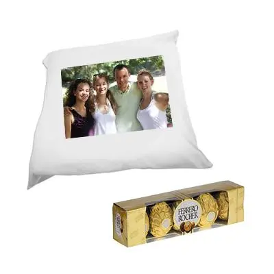 Personalized Cushion with Ferrero Rocher