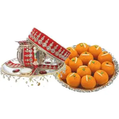 Pooja Thali with Laddu