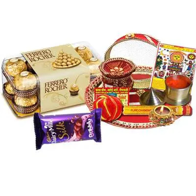 Thali with Ferrero Rocher & Dairy Milk