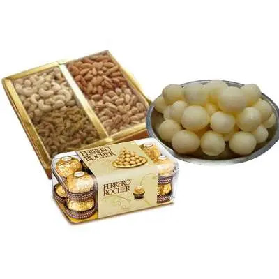 Mixed Dry Fruits with Rasgulla & Ferrero Rocher