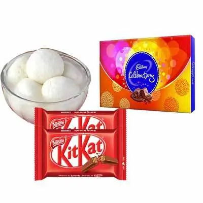 Rasgulla with Celebration & Kitkat