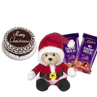 Christmas Cake with Santa Claus & Silk