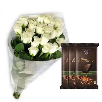 White Roses with Bournville