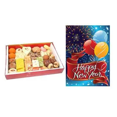 Mixed Sweets with New Year Card