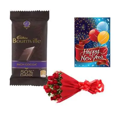 Bournville Chocolates, Card & Roses