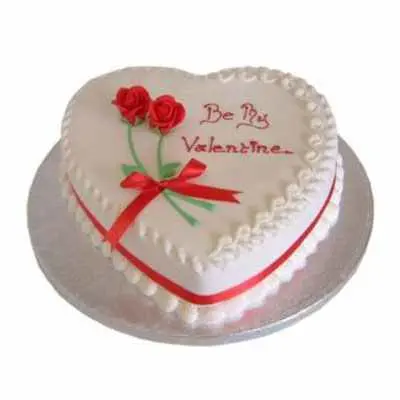 Valentine Day Strawberry Heart Shape Cake