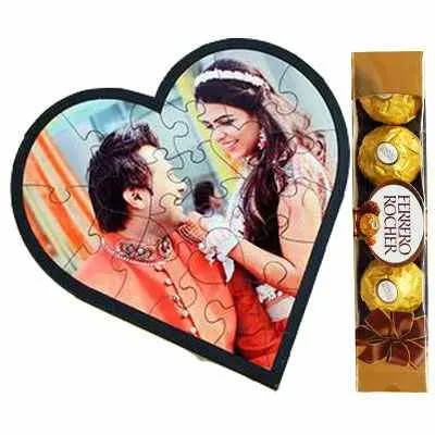 Personalized Love Puzzle & Ferrero