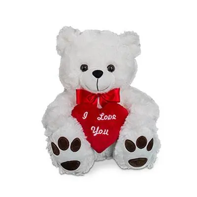 I Love You Cute White Teddy Bear