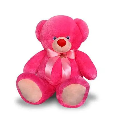 Happy Face Pink Teddy Bear