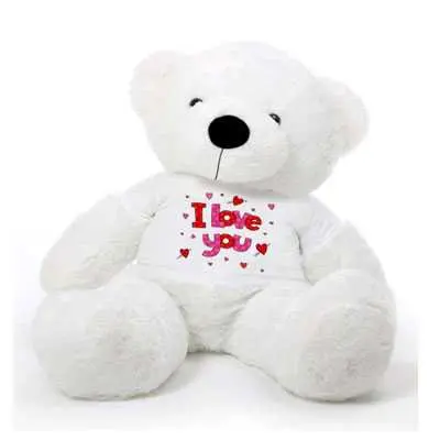 I Love You White Big Teddy Bear