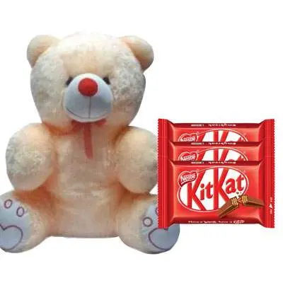20 Inch Teddy with Kitkat