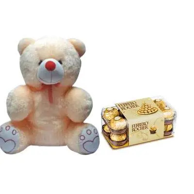 20 Inch Teddy with Ferrero Rocher