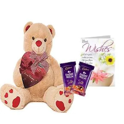 Big Teddy with Silk & Card