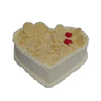 Heart Shape White Forest Cake
