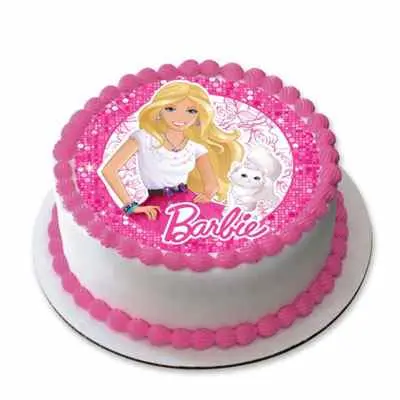 Barbie Doll Photo Cake