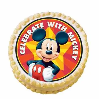 Mickey Mouse Photo Cake Round