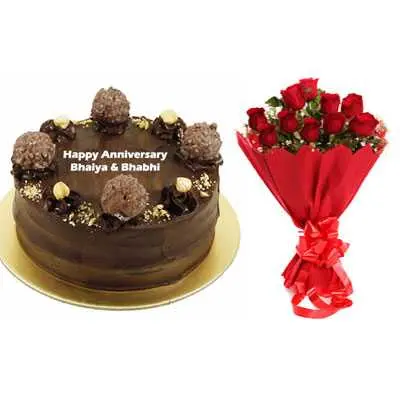 Ferrero Rocher Cake & Bouquet
