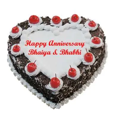 Anniversary Heart Black Forest Cake