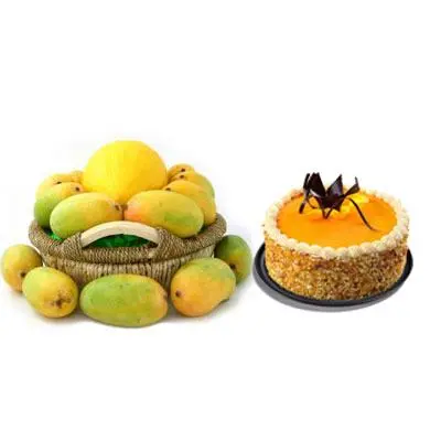 Mango Basket with Butterscotch Cake