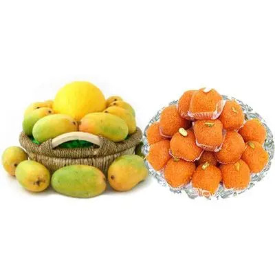 Mango Basket with Laddu